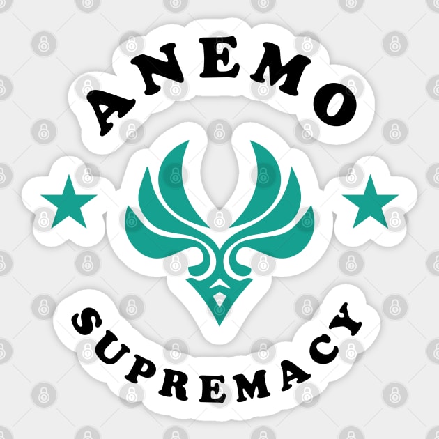 Anemo supremacy - Genshin Impact Sticker by Oricca